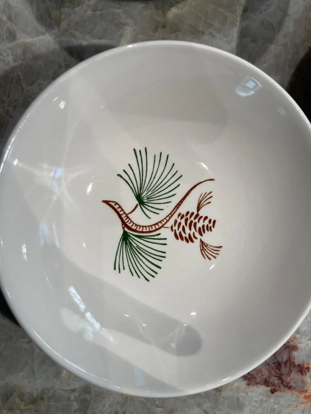 Stetson Marcrest~Vintage Misty Pine  ovenproof hand painted underglaze bowls